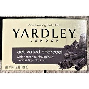 Yardley London Activated Charcoal W/ Clay Moisturizing Bar Soap - New 4.25 oz